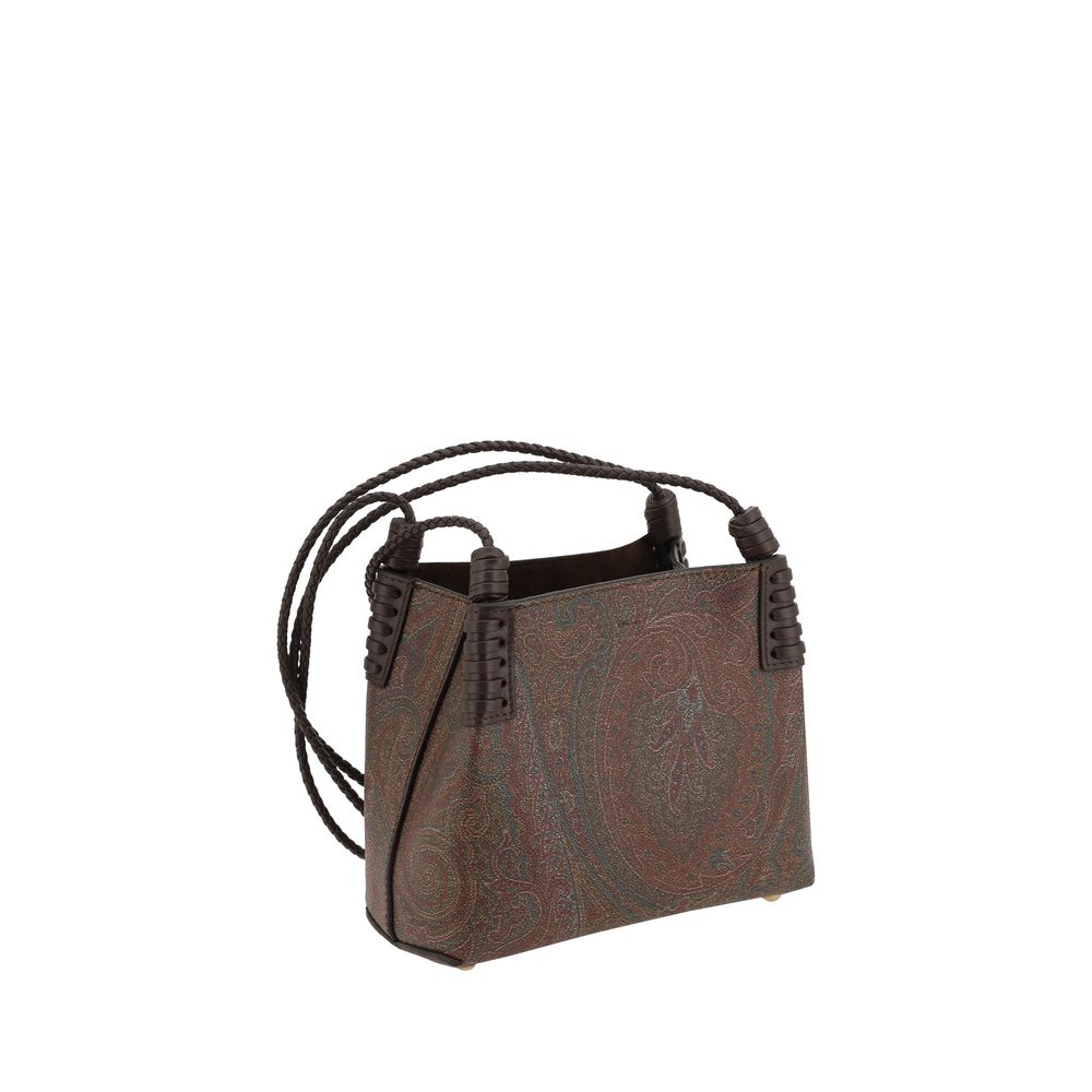 Braune Stoffhandtasche