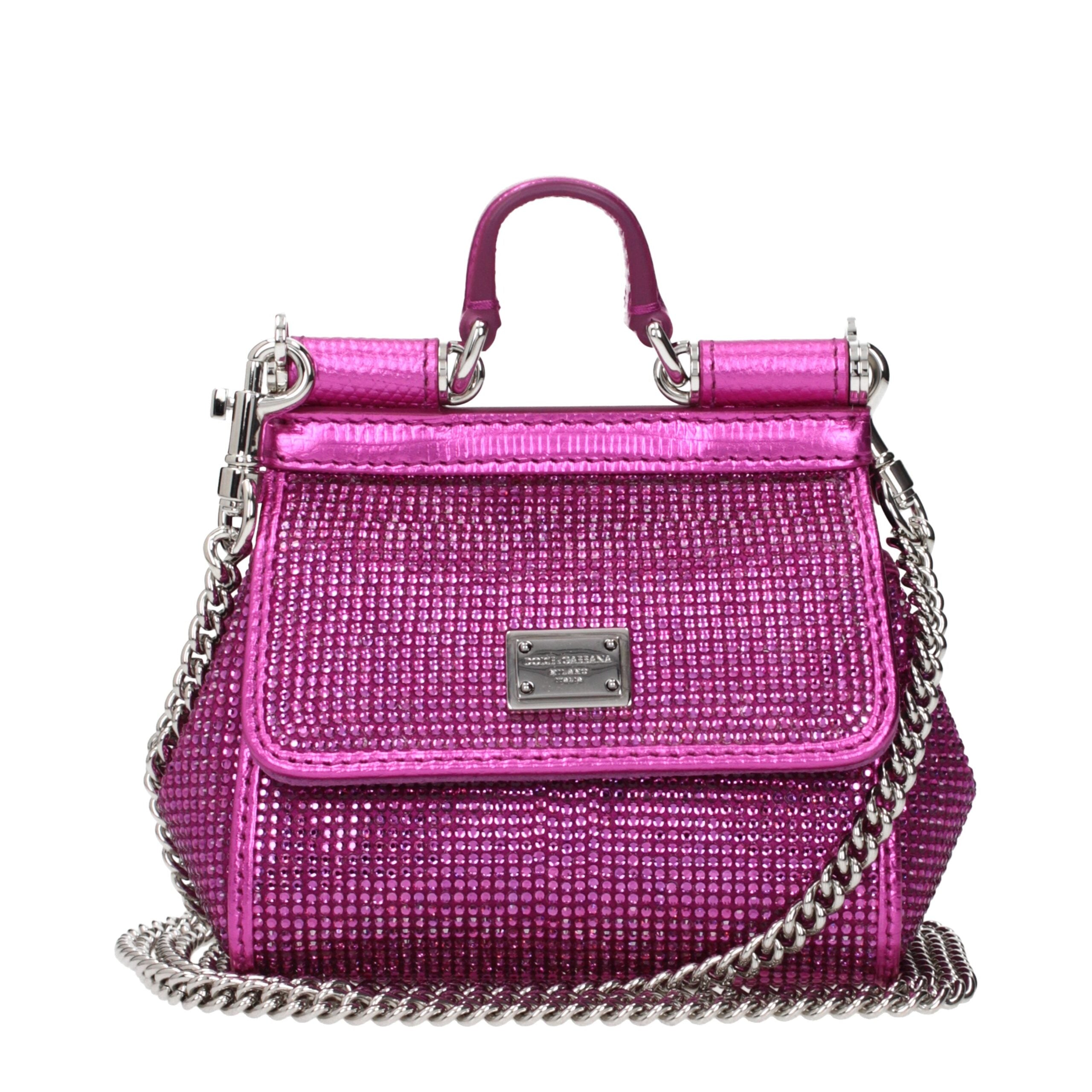 Pinke Satin-Handtasche