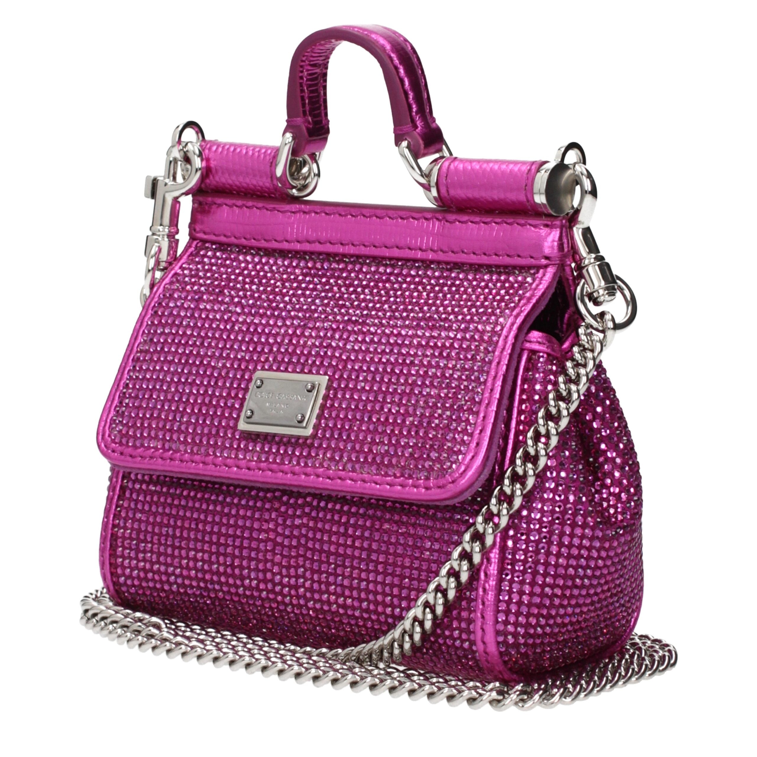 Pinke Satin-Handtasche