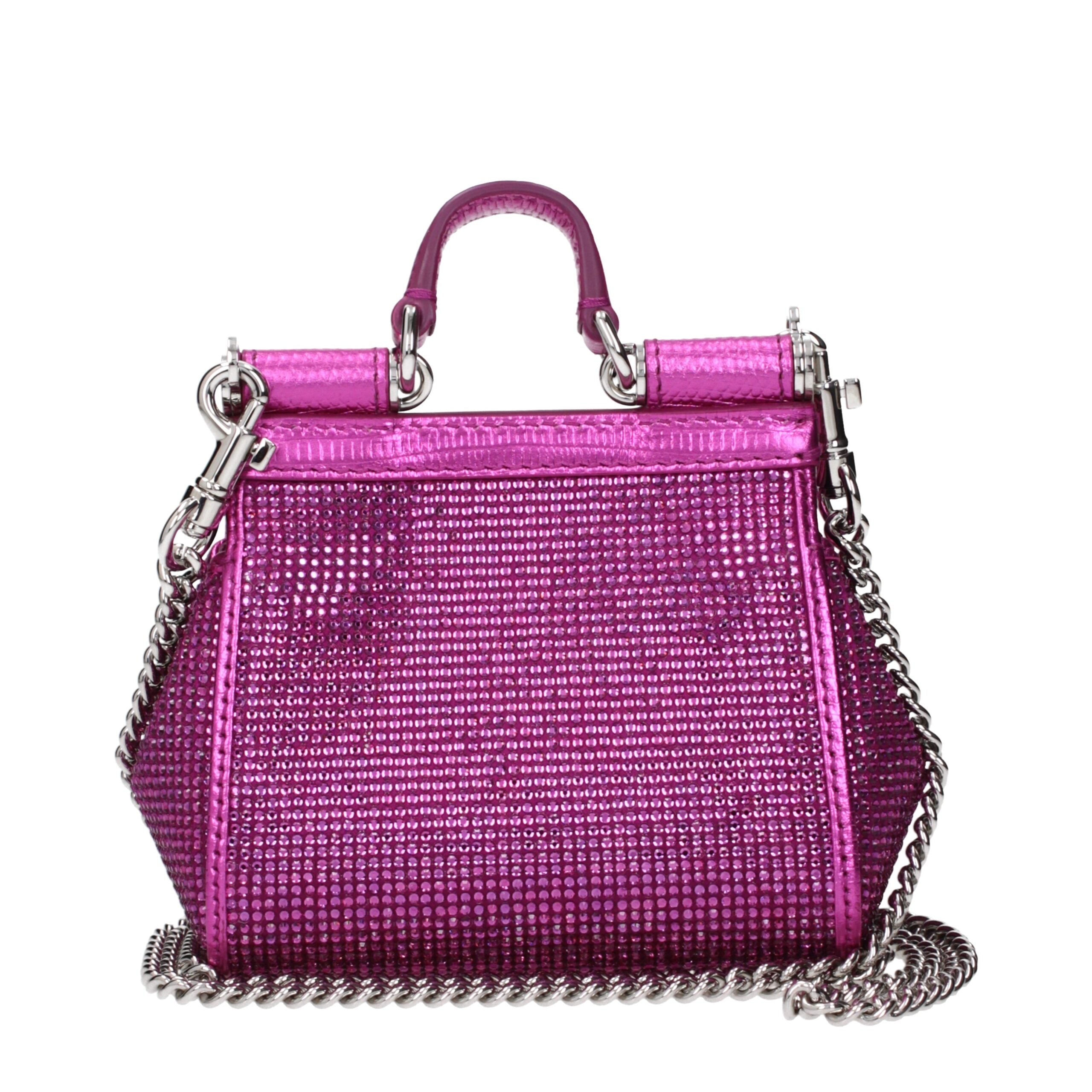Pinke Satin-Handtasche